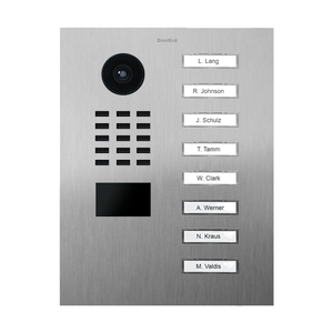DoorBird 429618439 D2108V IP Video Intercom, 8-Call Button, Flush Mount, Brushed Stainless Steel V4A