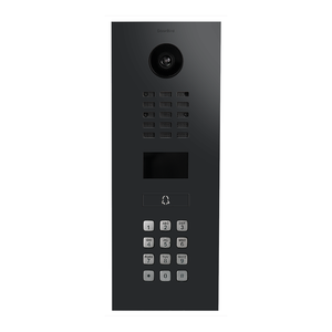 DoorBird 429637775 D2101KV IP Video Intercom, 1-Call Button, Flush Mount, Powder-Coated Graphite Black