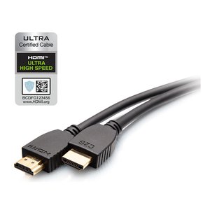 C2G C2G10410 Plus Series Ultra High Speed HDMI Cable with Ethernet, In-Wall CL2 Rated, 3', 60Hz, M/M, Black