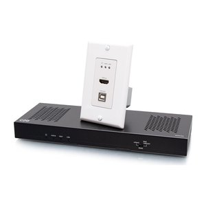 C2G C2G30024 HDMI HDBaseT USB-B and RS232 over Cat Extender Single Gang Wall Plate Transmitter to Box Receiver, 4K 60Hz, Commercial
