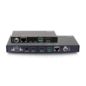 C2G C2G30027 Dual 4K HDMI HDBaseT + VGA, 3.5mm, and RS232 over Cat Switching Extender Box Transmitter to Ultra-Slim Box Receiver, 4K 60Hz
