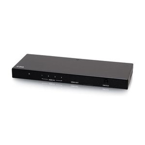 C2G C2G41604 4-Port HDMI Switch, 4K 60Hz, HDMI 2.0, HDCP 2.2, IR Remote, Black