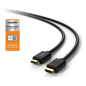 C2G C2G50109 Plus Series TAA-Compliant Premium High Speed HDMI Cable with Ethernet, VW-1 Rated, 4K 60Hz, M/M, Black, 3'