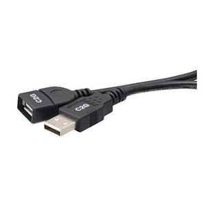 C2G C2G68012 USB 2.0 A Male to A Female Extension Cable, TAA Compliant, 6', Black
