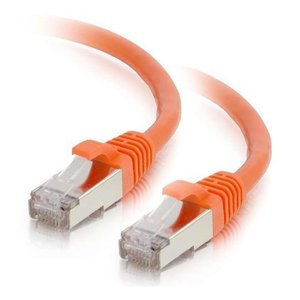 C2G CG00882 CAT6 Snagless Shielded STP Ethernet Network Patch Cable, RJ45 Male to RJ45 Male, 7' (2.1m), Orange