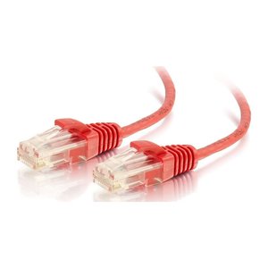 C2G CG01169 10' C6 Slim Cable, 28AWG, Red