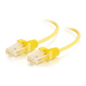 C2G CG01174 CAT6 Snagless Unshielded (UTP) Slim Ethernet Network Patch Cable, M/M, 10' (3m), Yellow