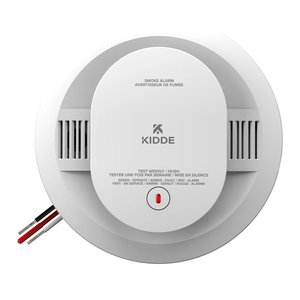 Kidde 20SAR‑CA Hardwired Photoelectric Smoke Alarm with AA Backup, Interconnect Capability, White