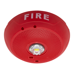 System Sensor SCRLED L-Series LED Strobe, Ceiling-Mount, Indoor, Marked FIRE, Red