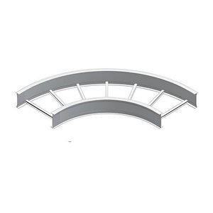 Cablofil LD-4A-90HB12-06 4H 90° Horizontal Cable Tray Elbow, 06" W, 12" Bend Radius, Aluminum Alloy