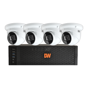 Digital Watchdog DW-DX1VSTK24 (1) BJDX1102T-LX Blackjack DX Server, Intel Celeron Processor + (4) VSTB04Bi MEGApix 4MP Turret IP Camera with Fixed Lens and IR