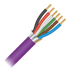 Paige 454660APR 22/6c Stranded, Overall Shielded, Plenum, Purple Jacket, 1000' Box