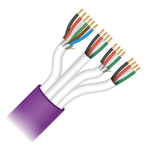 Paige 454959APR 22/6c Shielded, 22/4c, 18/4c Shielded, 18/4c Stranded, Plenum, Purple Jacket, 500' Reel