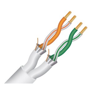 Paige 743107 22/2Pair Stranded, Individually Shielded, Plenum, White Jacket, 1000' Box
