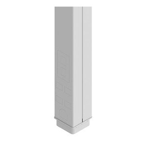 Wiremold 25DTC-4WH 25DTC Series Blank Steel Pole, 10'L, TAA Compliant, White