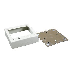 Wiremold 5748-2WHC Two Gang Switch and Receptacle Box Fitting, TAA Compliant, White