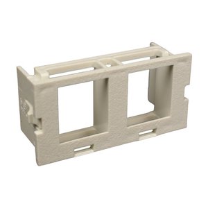 Wiremold CM2-U2KEYA-WH, 2A Dual Flushmount Unloaded Keystone Module, TAA Compliant, White