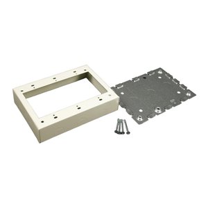 Wiremold V5747-3 500/700 Three-Gang Shallow Switch and Receptacle Box Fitting, Ivory