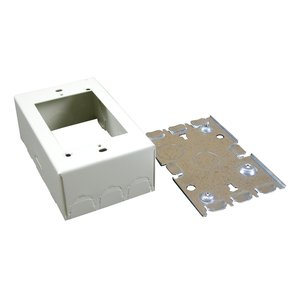 Wiremold V5748 500/700 Single-Gang Switch and Receptacle Box Fitting, Ivory