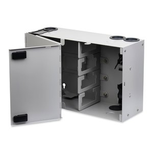 Belden AX106818 FX UHD Wall Mount Patch Panel Housing, Empty, Grey