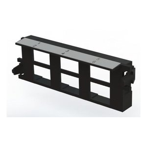 Belden FFZH06KC FX Ultra HD KeyConnect Empty Frame, 6-Port, Black