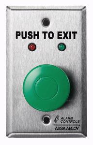 Alarm Controls TS-1R Request to Exit Station, Mushroom Push Button, Red, 1.5"