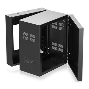 AtlasIED 312-12 Wide Opening Stand-Alone Wall Cabinet with Adjustable Rails, 19", 12RU