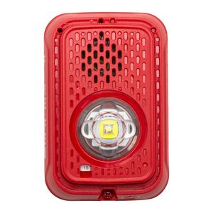 System Sensor P2GRLED-B L-Series Indoor 2-Wire LED Compact Horn Strobe, Wall-Mount, Bilingual, Red