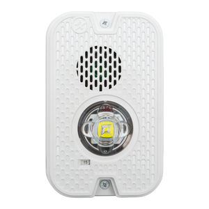 System Sensor P2GWKLED-P L-Series Outdoor Compact Wall-Mounted Horn Strobe, Plain, White
