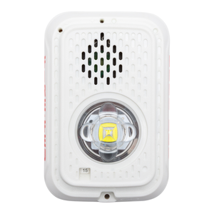 System Sensor P2GWLED-B L-Series Indoor 2-Wire LED Compact Horn Strobe, Wall-Mount, Bilingual, White