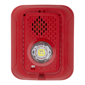 System Sensor P2RLED-P L-Series Indoor 2-Wire LED Horn Strobe, Wall-Mount, Marked PLAIN, Red