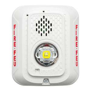 System Sensor P2WLED-B 2-Wire Bilingual Horn Strobe, Wall, White