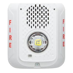 System Sensor P2WLED-LF Wall Mount Strobe Sounder, Low-Frequency, White