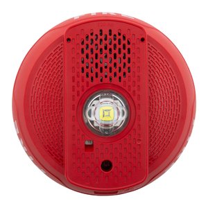 System Sensor PC2RLED-LF Ceiling Mount Strobe Sounder, Low-Frequency, Red
