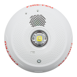 System Sensor PC2WLED-B Series 2-Wire Indoor Ceiling Mount Horn Strobe with LED, White, Bilingual