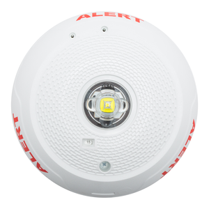 System Sensor SCWLED-CLR-ALERT Series Ceiling Mount Strobe with LED, ALERT Label, White