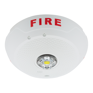 System Sensor SCWLED L Series Ceiling Mount Strobe with LED, FIRE Label, White