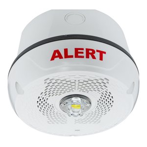 System Sensor SPSCWKLED-CLR-ALRT Outdoor LED Speaker Strobe Ceiling, Alert, White