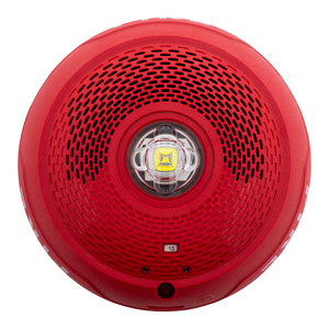 System Sensor SPSCRLED L-Series Indoor Speaker Ceiling-Mounted LED Strobe, "FIRE", Red
