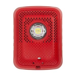 System Sensor SPSRLED L-Series Indoor Speaker Strobe, "FIRE" Label, Wall Mount, Red