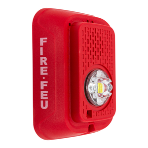 System Sensor SRLED-B L-Series Wall-Mount Strobe with LED, Bilingual Marking, Red