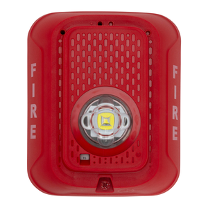 System Sensor SRLED L-Series Wall-Mount Strobe with LED, Red