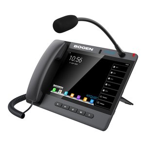 Bogen NQ‑ZPMS‑G2 Nyquist Zone Paging Microphone Station with 10.1" Touchscreen and Gooseneck Microphone, Black