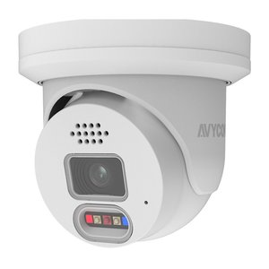 AVYCON AVC-NDE81F28 8MP H.265 Fixed Turret IP Camera, 2.8mm Lens, White