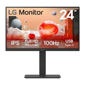 LG Pro 24BA650-B 24" IPS FHD Monitor with Built-in Speakers, Built-in KVM Switch, and UBC Type-C