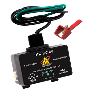 ditek dtk-120hwlok 120vac surge protective device with lockout kit image of dk-120hwlok