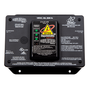 ditek dtk-df120s1 series connected surge protector with dry contacts and audible alarm image of dk-df120s1