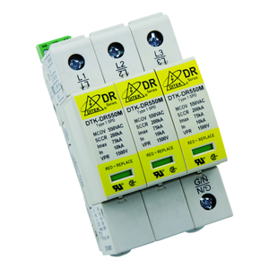 DITEK DTK-DR690P4 DR Series DIN Rail Surge Protector Device, 400/690V Wye