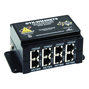 ditek dtk-wm4nets wall mount 4-channel network surge protector image of dk-wm4nets