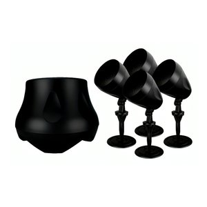 Beale Street LSKIT-BSC Landscape Kit Includes (4) WP4V-BSC 4" On-Wall Pendant Speakers, (4) WPV-LAND Mounting Kits, and LS10-BSC 10" Subwoofer, Black